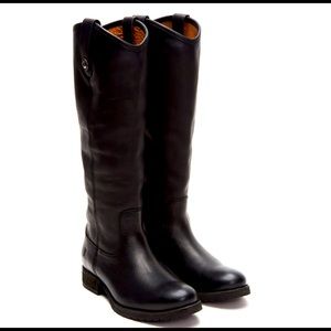 FRYE Black Melissa Knee-High riding boot leather, 7.5
